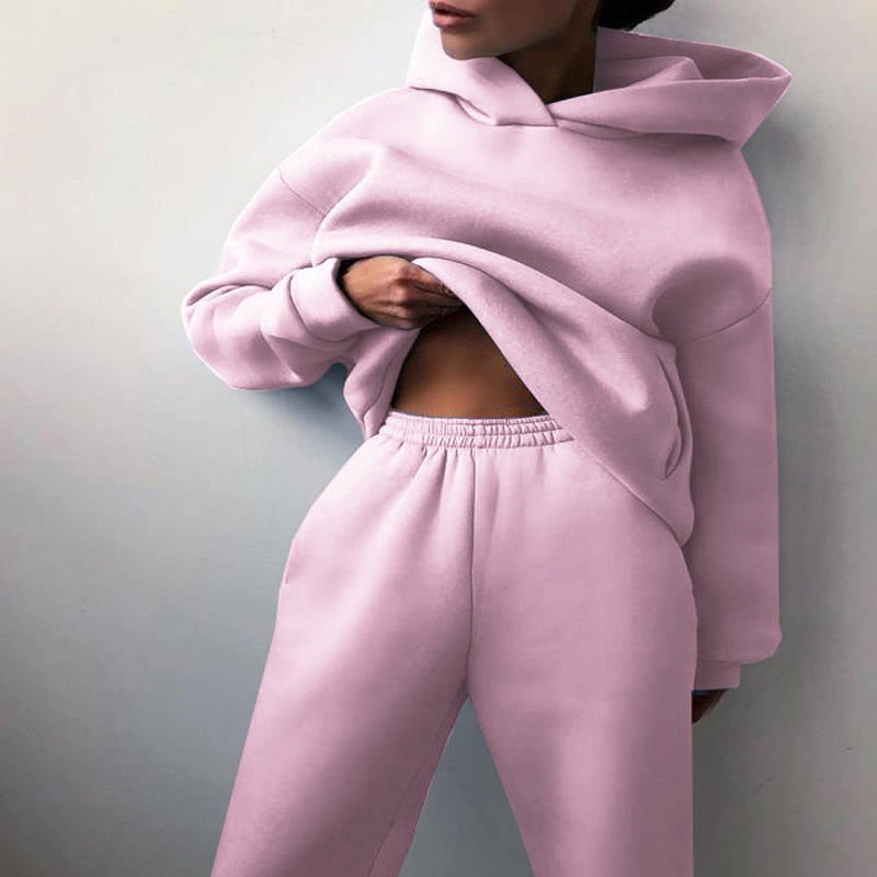 Women's Jogger Set | 2-Piece Hoodie & Pants with Stretch Waist 6