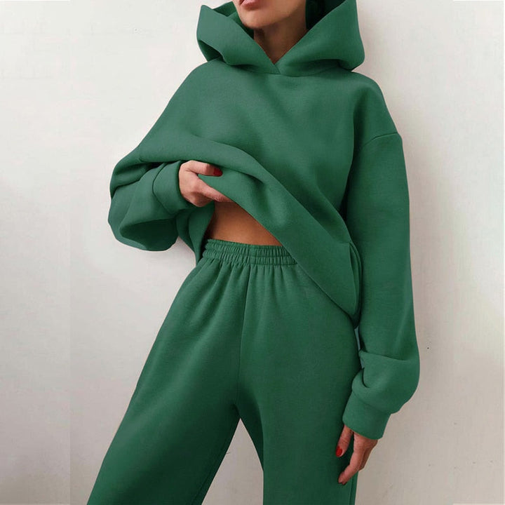 Women's Jogger Set | 2-Piece Hoodie & Pants with Stretch Waist 9