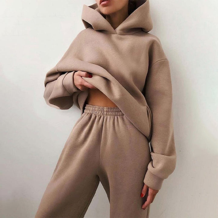 Women's Jogger Set | 2-Piece Hoodie & Pants with Stretch Waist 1