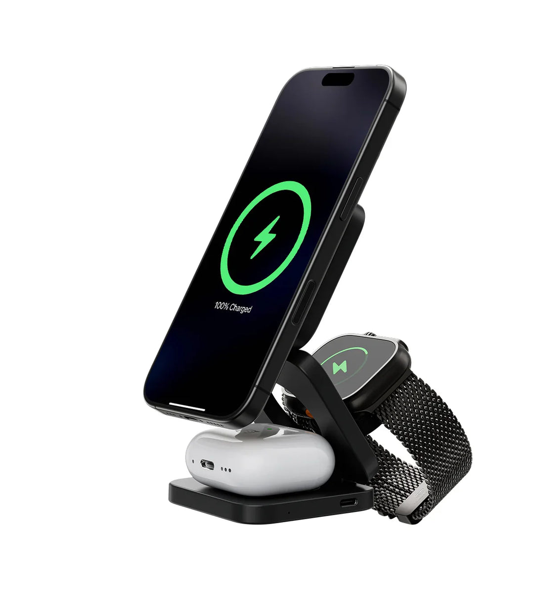 3-in-1 Foldable Magnetic Wireless Charging Station - Qi2 2