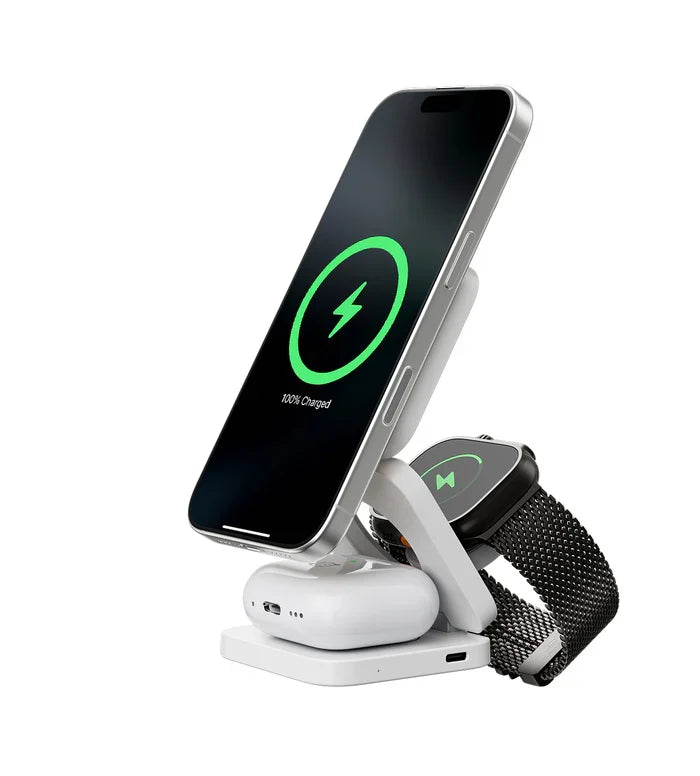 3-in-1 Foldable Magnetic Wireless Charging Station - Qi2 1