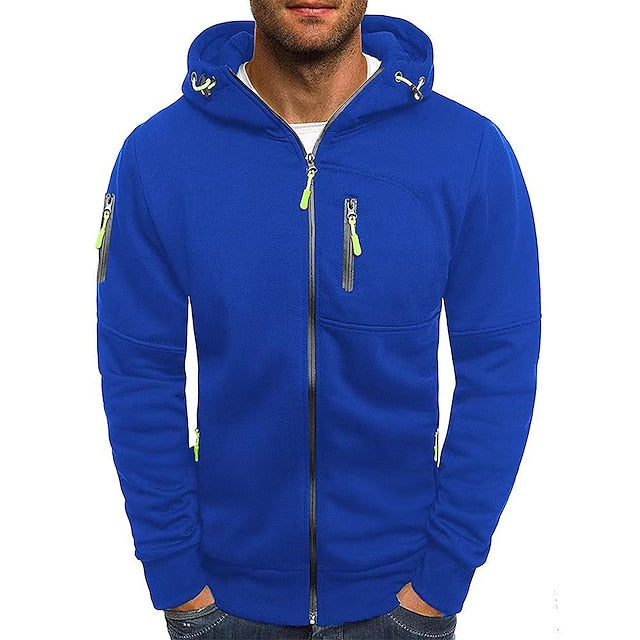 Men's Zip-Up Hoodie | Sporty Style with Hood & Pockets 3