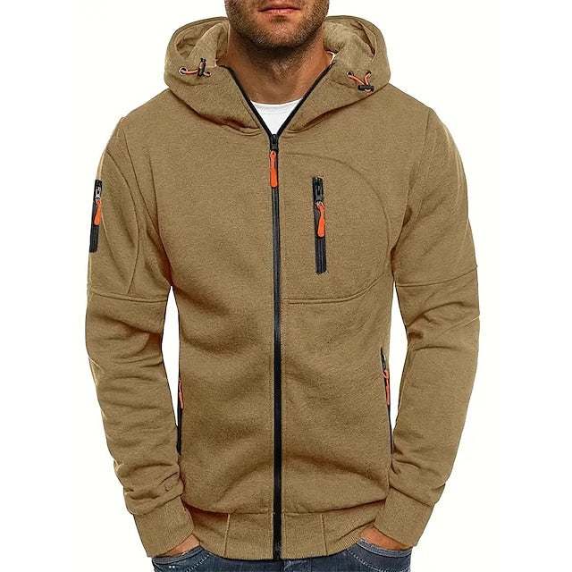 Men's Zip-Up Hoodie | Sporty Style with Hood & Pockets 4