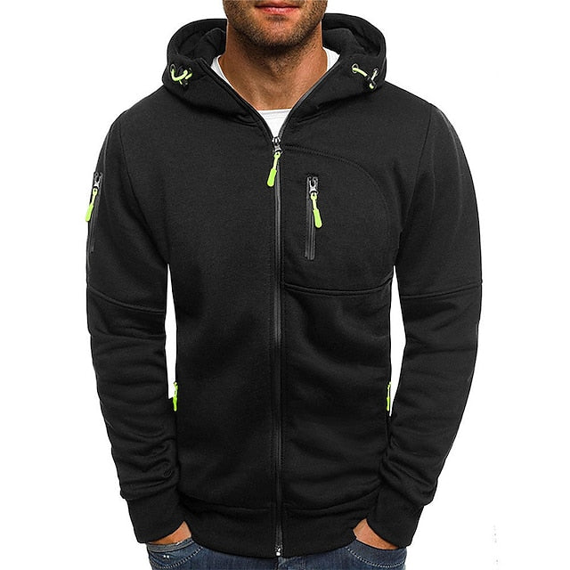 Men's Zip-Up Hoodie | Sporty Style with Hood & Pockets 5