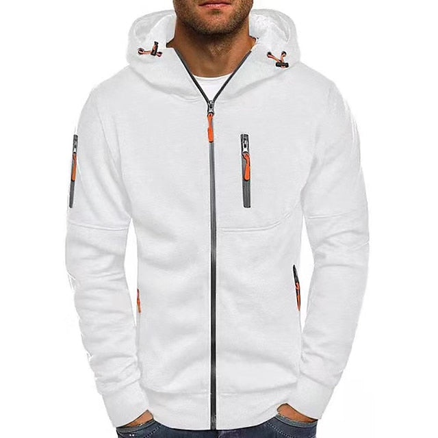 Men's Zip-Up Hoodie | Sporty Style with Hood & Pockets 1
