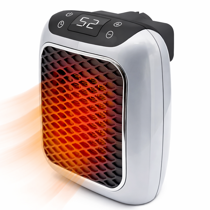 Ceramic Plug-In Heater 800W with Timer, Tip-Over and Overheat Protection, Quiet 2