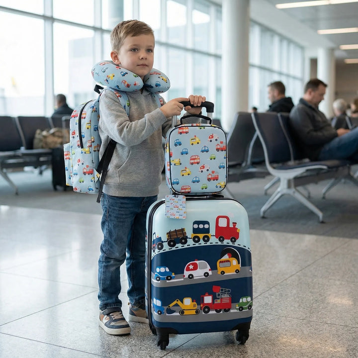 5-Piece hardside Kids Travel Luggage Set - Trotikid