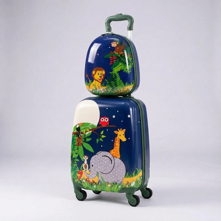 Hard-Shell Children's Suitcase And Backpack Set - Junglero
