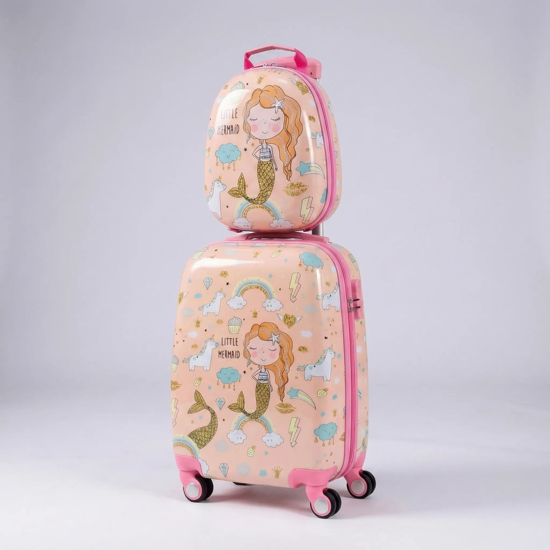 Hard-Shell Children's Suitcase And Backpack Set - Junglero