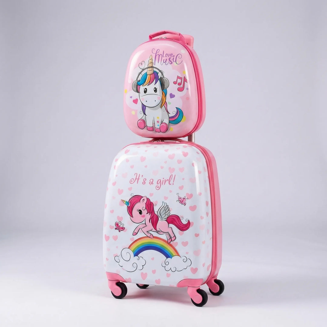 Hard-Shell Children's Suitcase And Backpack Set - Junglero