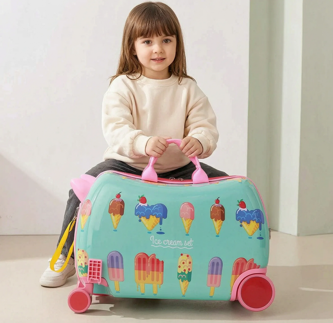 Ride-On Hardshell Kids Carry-On Suitcase - Scooparide