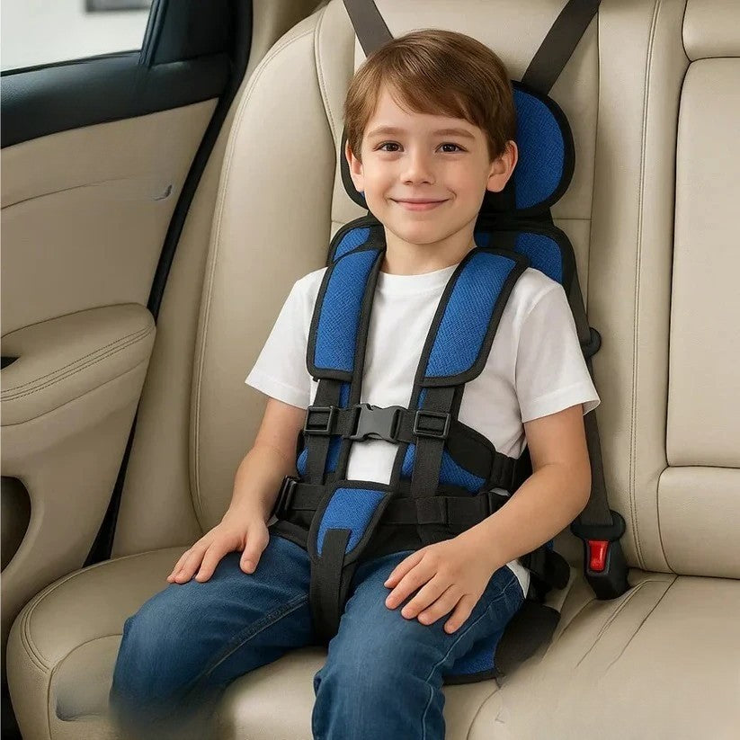 Foldable Kids Travel Seat with 5-Point Harness for Car, Taxi & Rental 9