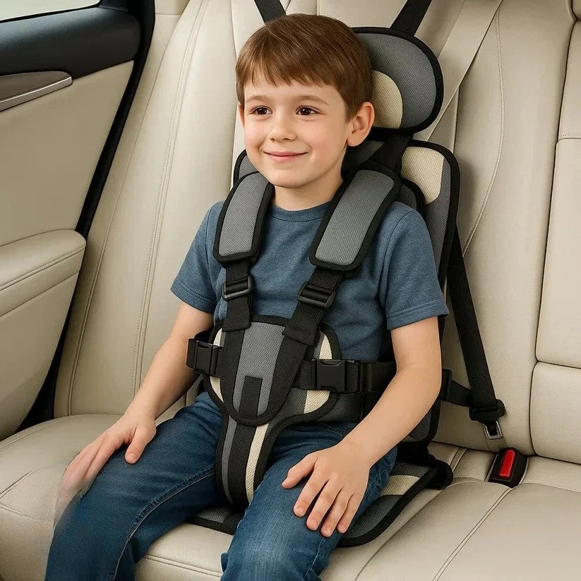 Foldable Kids Travel Seat with 5-Point Harness for Car, Taxi & Rental 5
