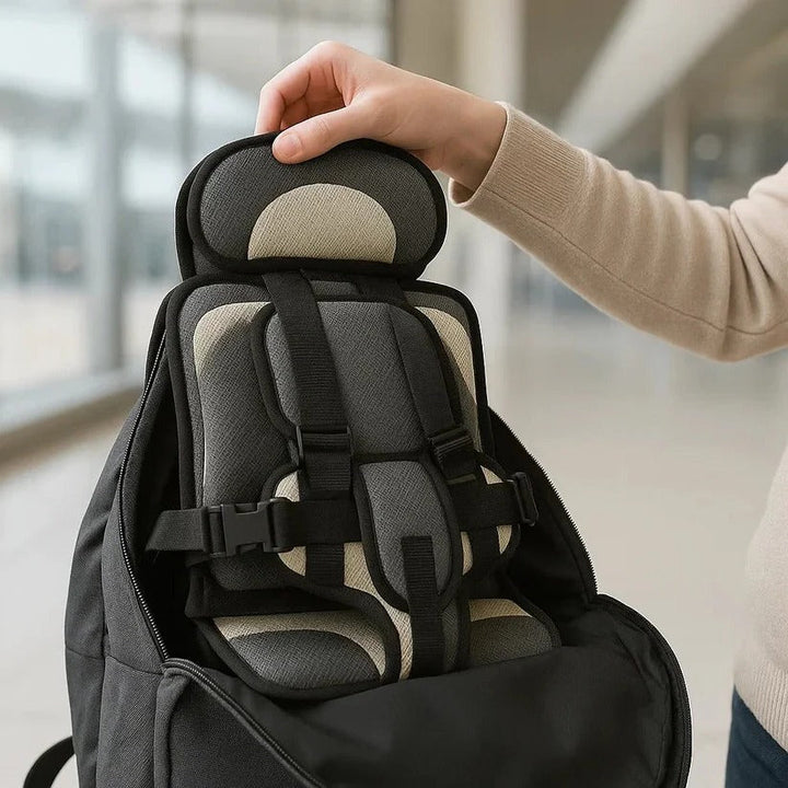Foldable Kids Travel Seat with 5-Point Harness for Car, Taxi & Rental 16