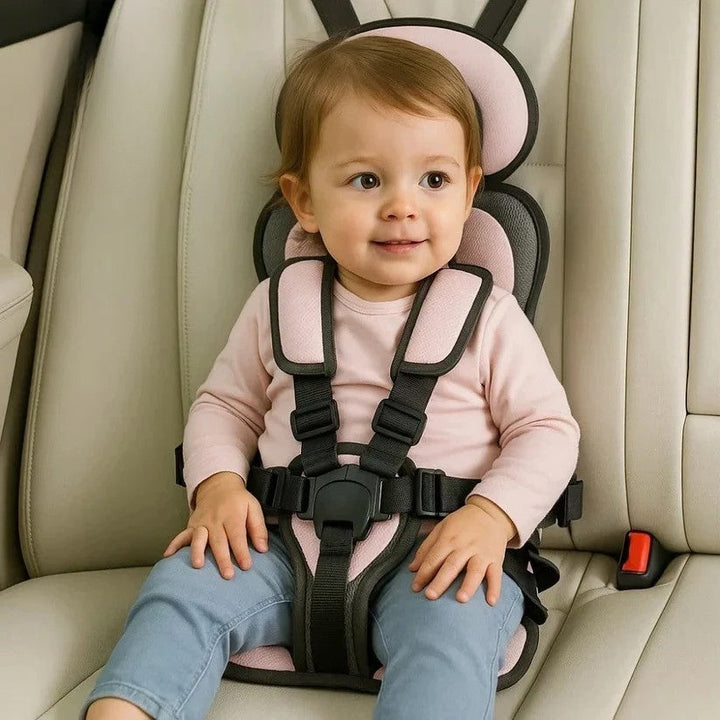 Foldable Kids Travel Seat with 5-Point Harness for Car, Taxi & Rental 3