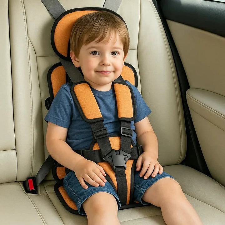 Foldable Kids Travel Seat with 5-Point Harness for Car, Taxi & Rental 7