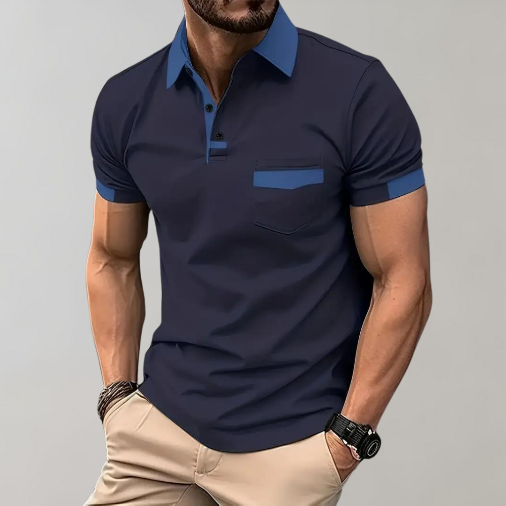 Men's Classic Polo Shirt in Breathable Polyester - Timeless Style and Comfort 1