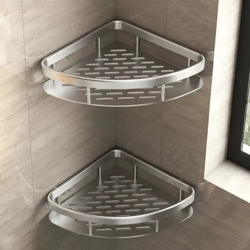 Self-Adhesive Bathroom Shelf, No Drilling, Stainless Steel and ABS 21