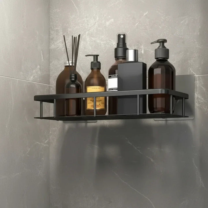 Self-Adhesive Bathroom Shelf, No Drilling, Stainless Steel and ABS 3