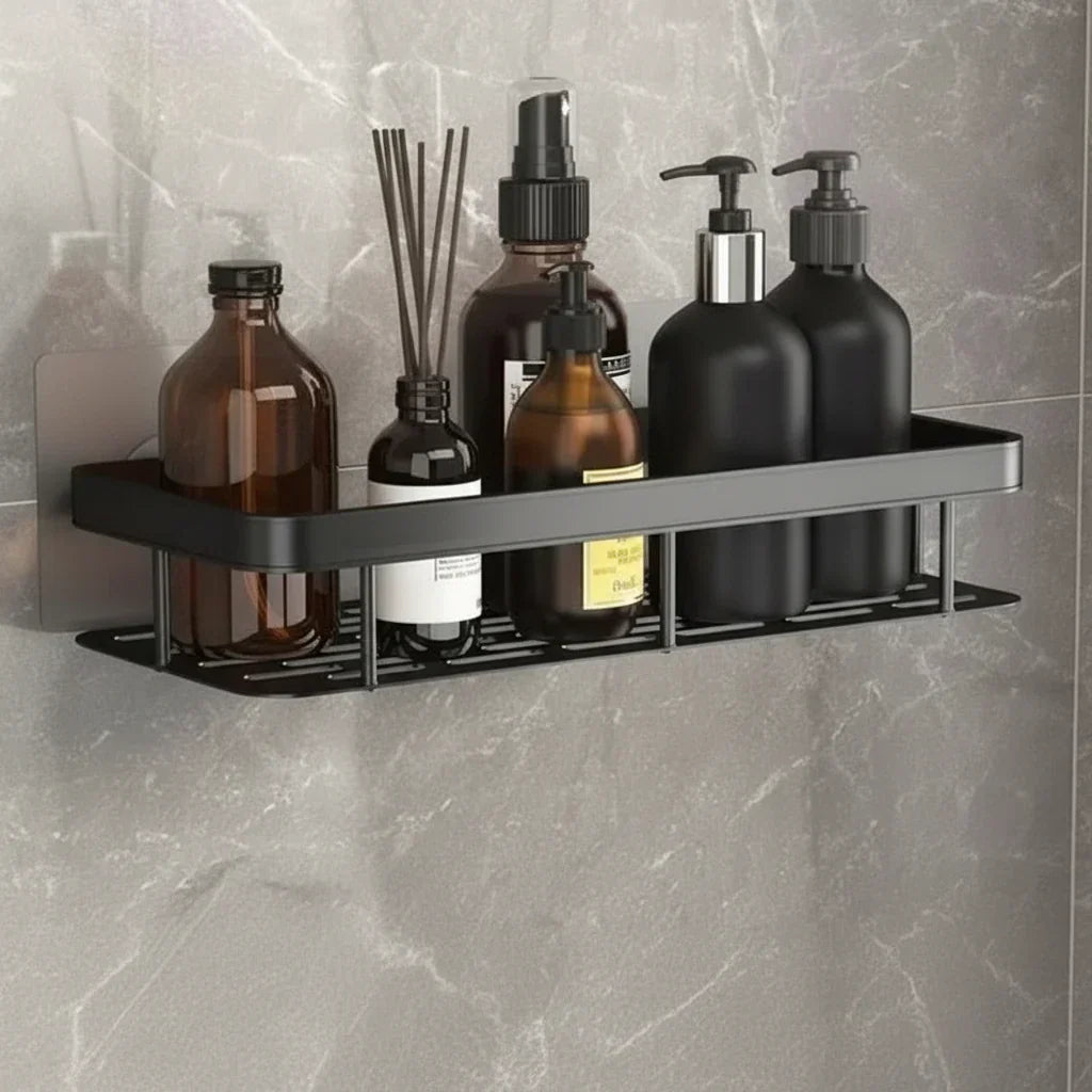 Self-Adhesive Bathroom Shelf, No Drilling, Stainless Steel and ABS 6