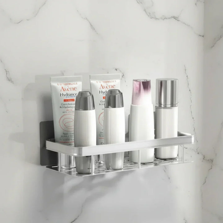 Self-Adhesive Bathroom Shelf, No Drilling, Stainless Steel and ABS 7