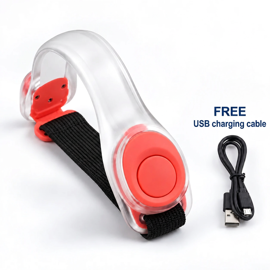 Rechargeable LED Light-Up Sports Armband for Night Running and Cycling 1