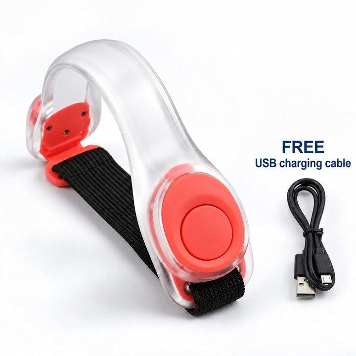 Rechargeable LED Light-Up Sports Armband for Night Running and Cycling 1