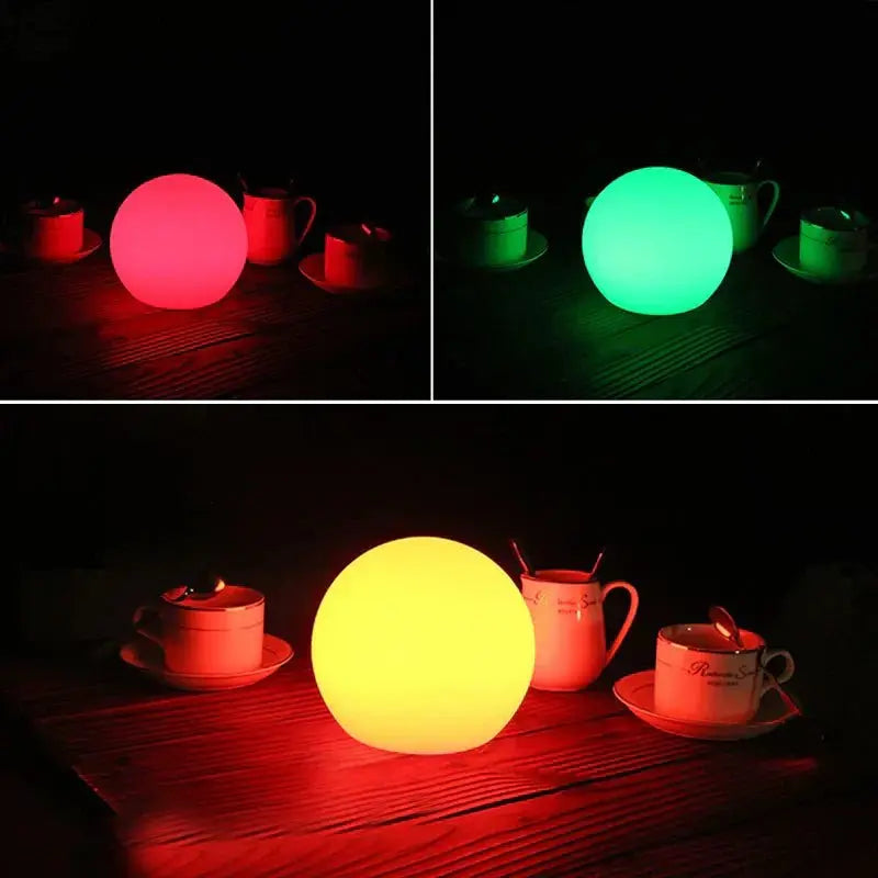 Rechargeable LED Orb Lamp with 16 Colors and Remote Control 6