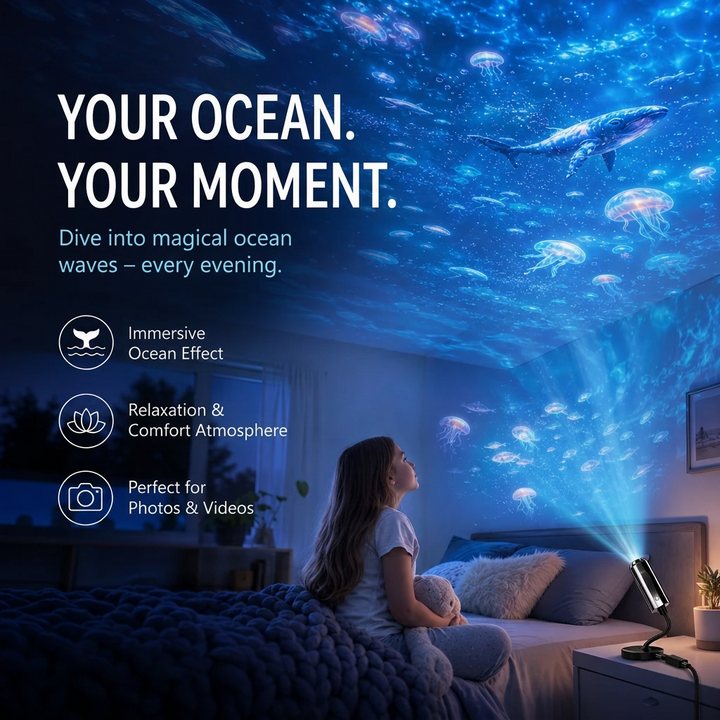LED Galaxy Star Projector with 10 Slides and Flexible USB Arm 3