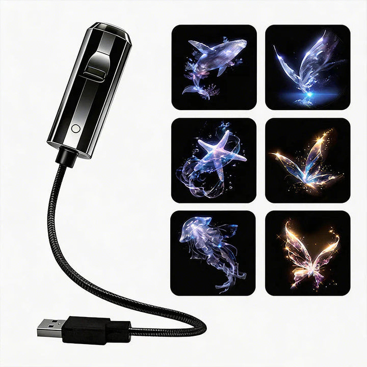 Star Projector Night Light with 10 Interchangeable Slides, USB Powered 7