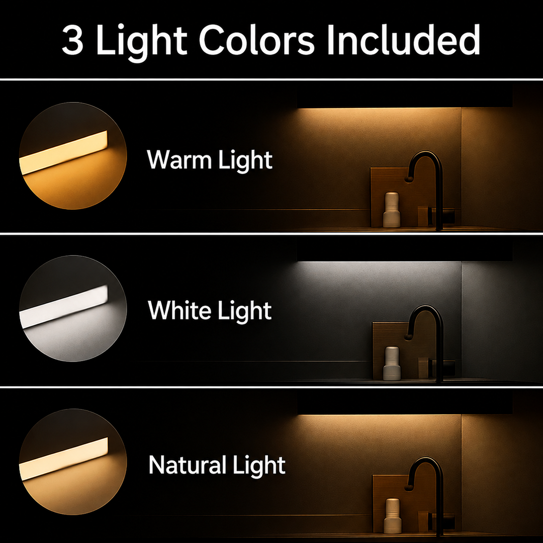 LED Under-Cabinet Light with Motion Sensor, Magnetic, No Drilling 3