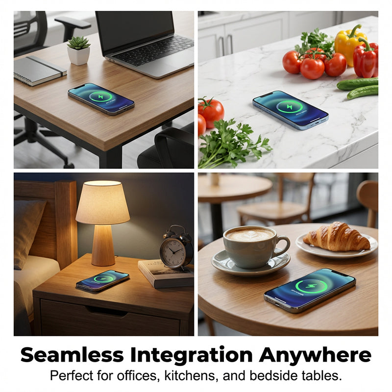 Under-Desk Wireless Charger | Hidden Mount | Charges Through Wood & Stone 7
