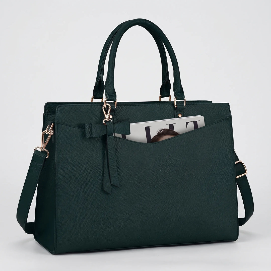 Multi-Pocket Structured Laptop Tote - Workova