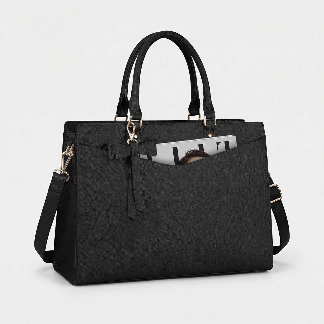 Multi-Pocket Structured Laptop Tote - Workova