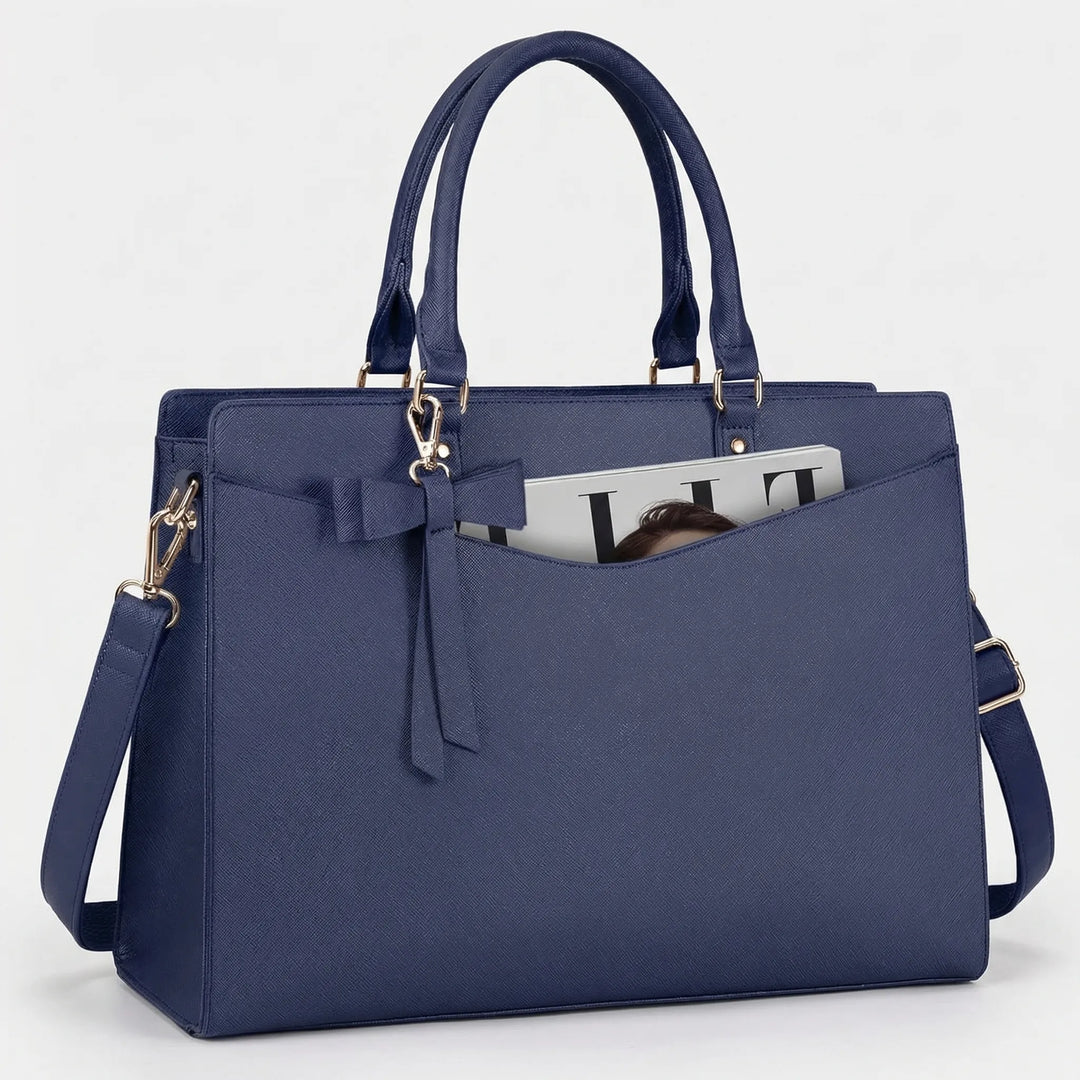Multi-Pocket Structured Laptop Tote - Workova