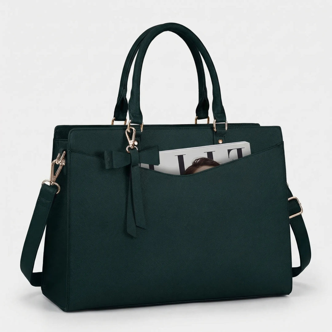 Multi-Pocket Structured Laptop Tote - Workova