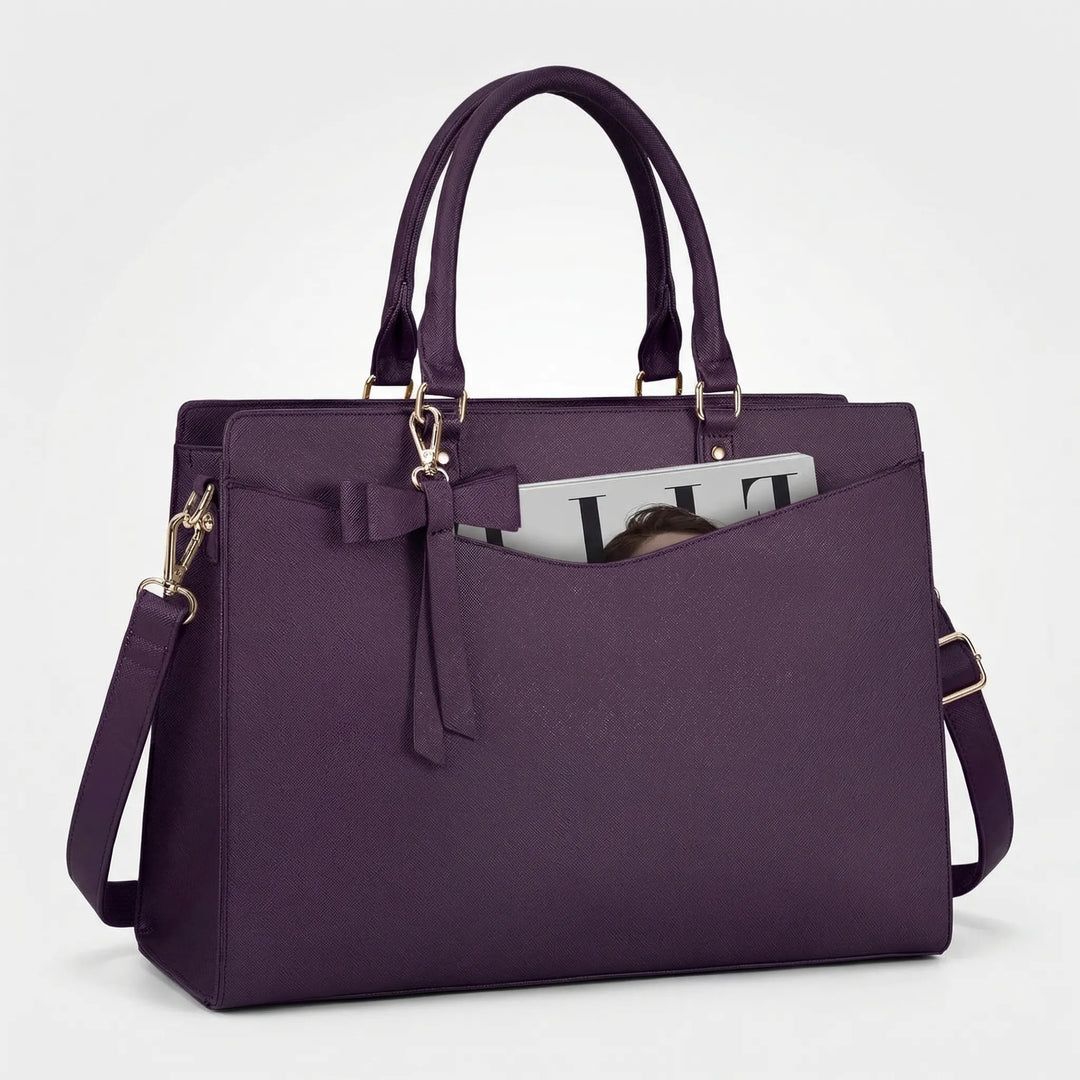 Multi-Pocket Structured Laptop Tote - Workova