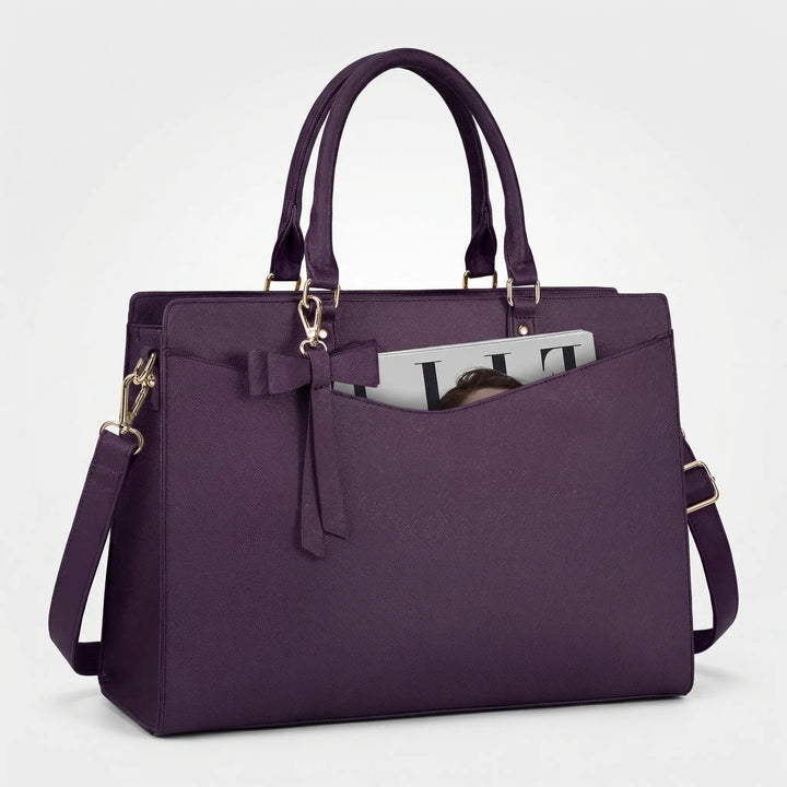 Multi-Pocket Structured Laptop Tote - Workova