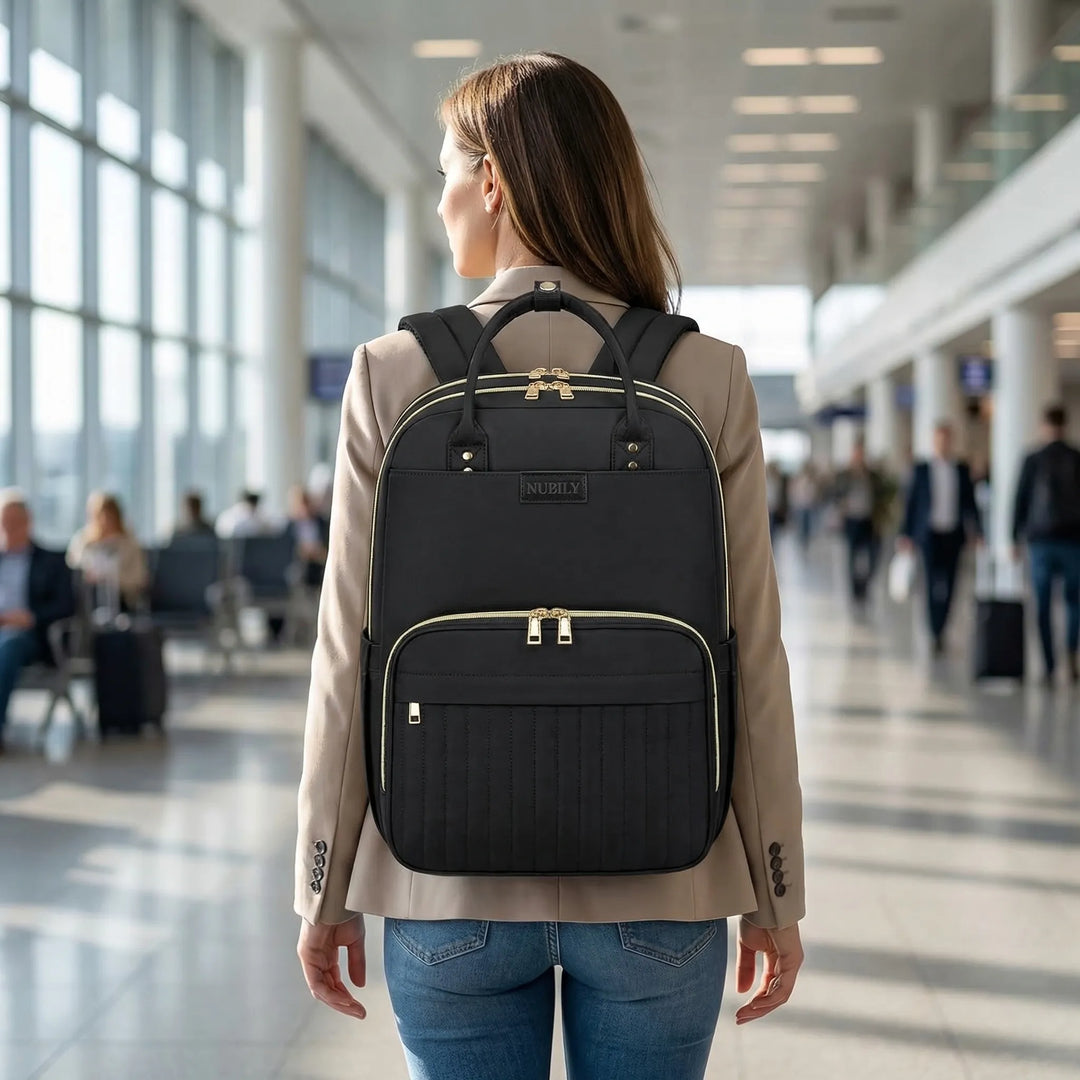 Wide-Opening Multi-Compartment Laptop Backpack - Travexa