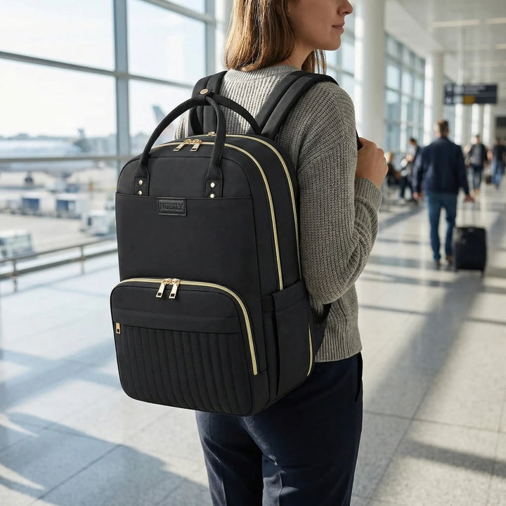 Wide-Opening Multi-Compartment Laptop Backpack - Travexa