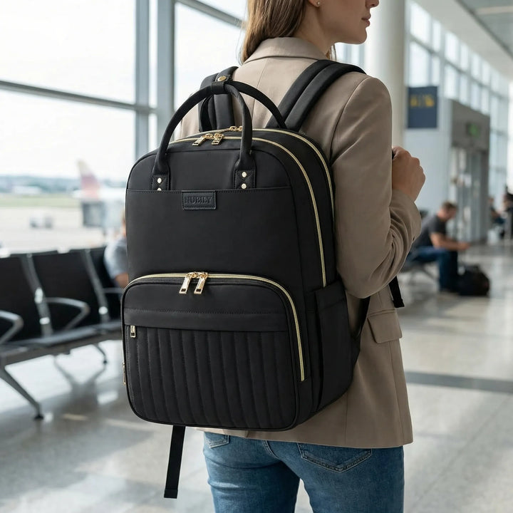 Wide-Opening Multi-Compartment Laptop Backpack - Travexa