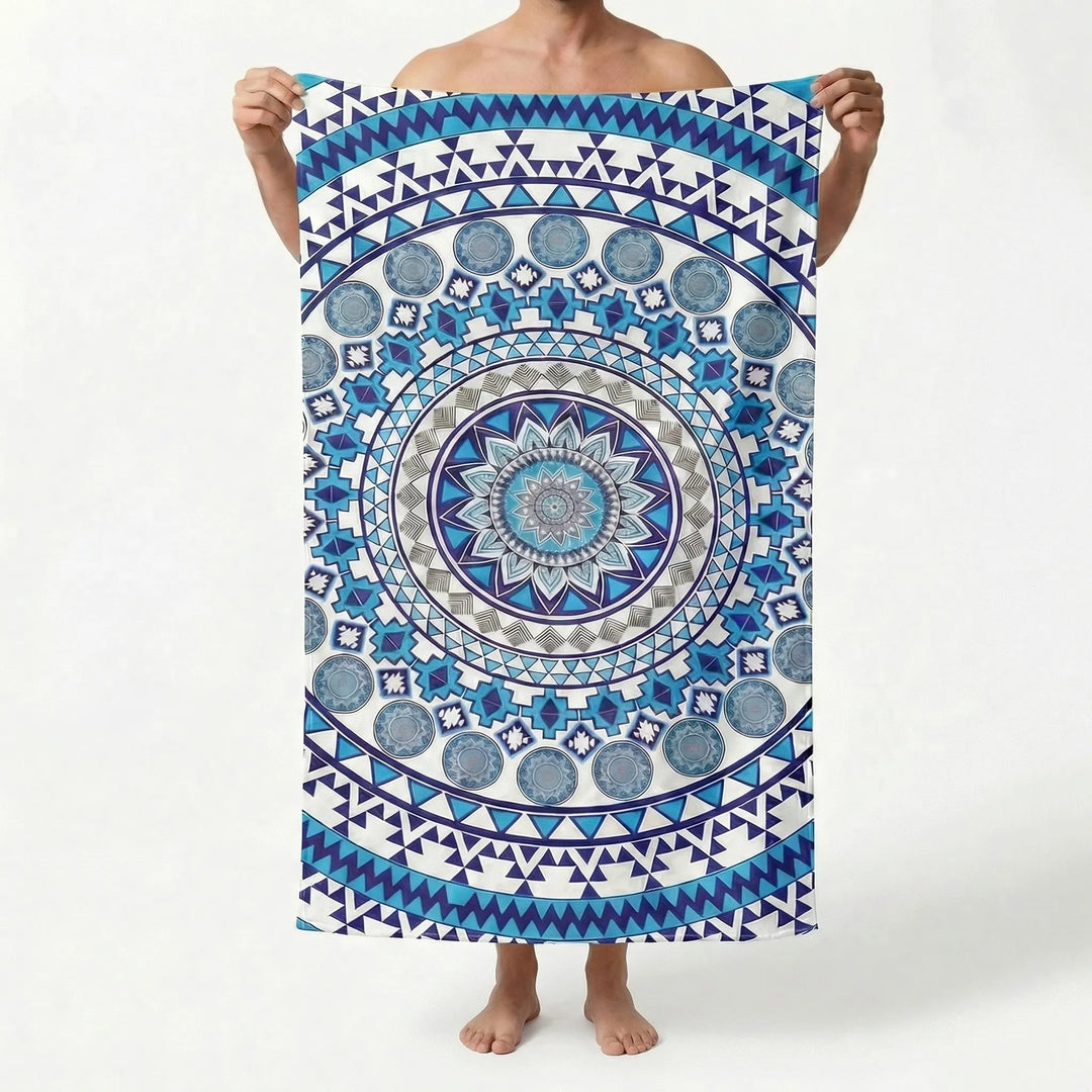 Large Mandala Print Towel - Mandalia