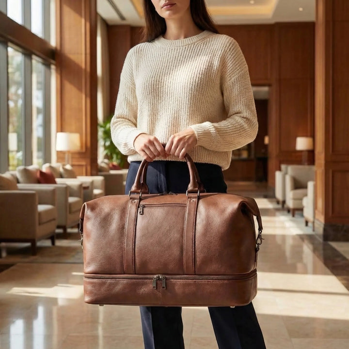 Spacious Weekender Duffel With Shoe Compartment - Weekovoy