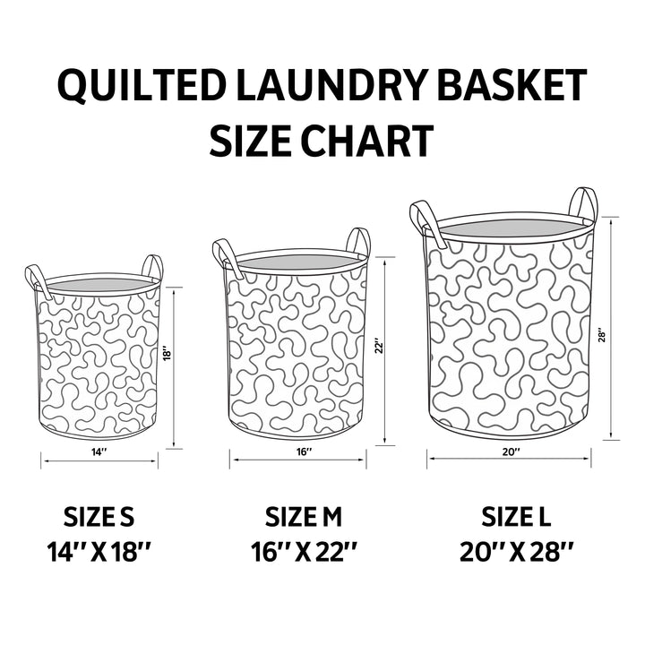 Quilted Fabric Laundry Basket with Forest Prints, Self-Standing, 3 Sizes 10