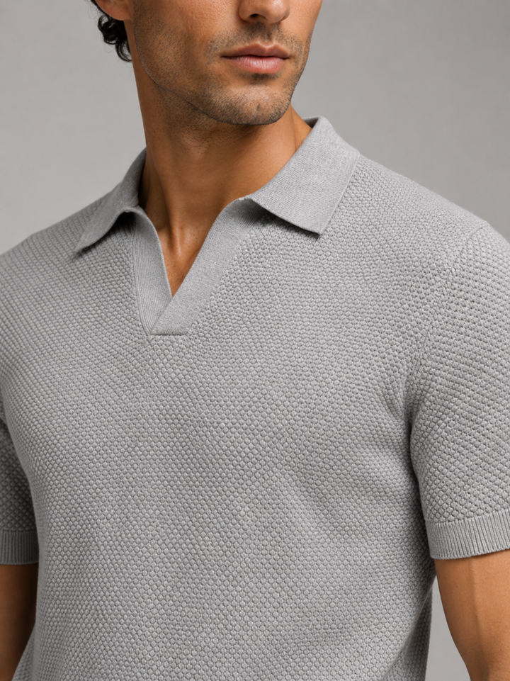 Men's Knit Polo Shirt, Lightweight Breathable Stretch Short Sleeve Summer Polo 27