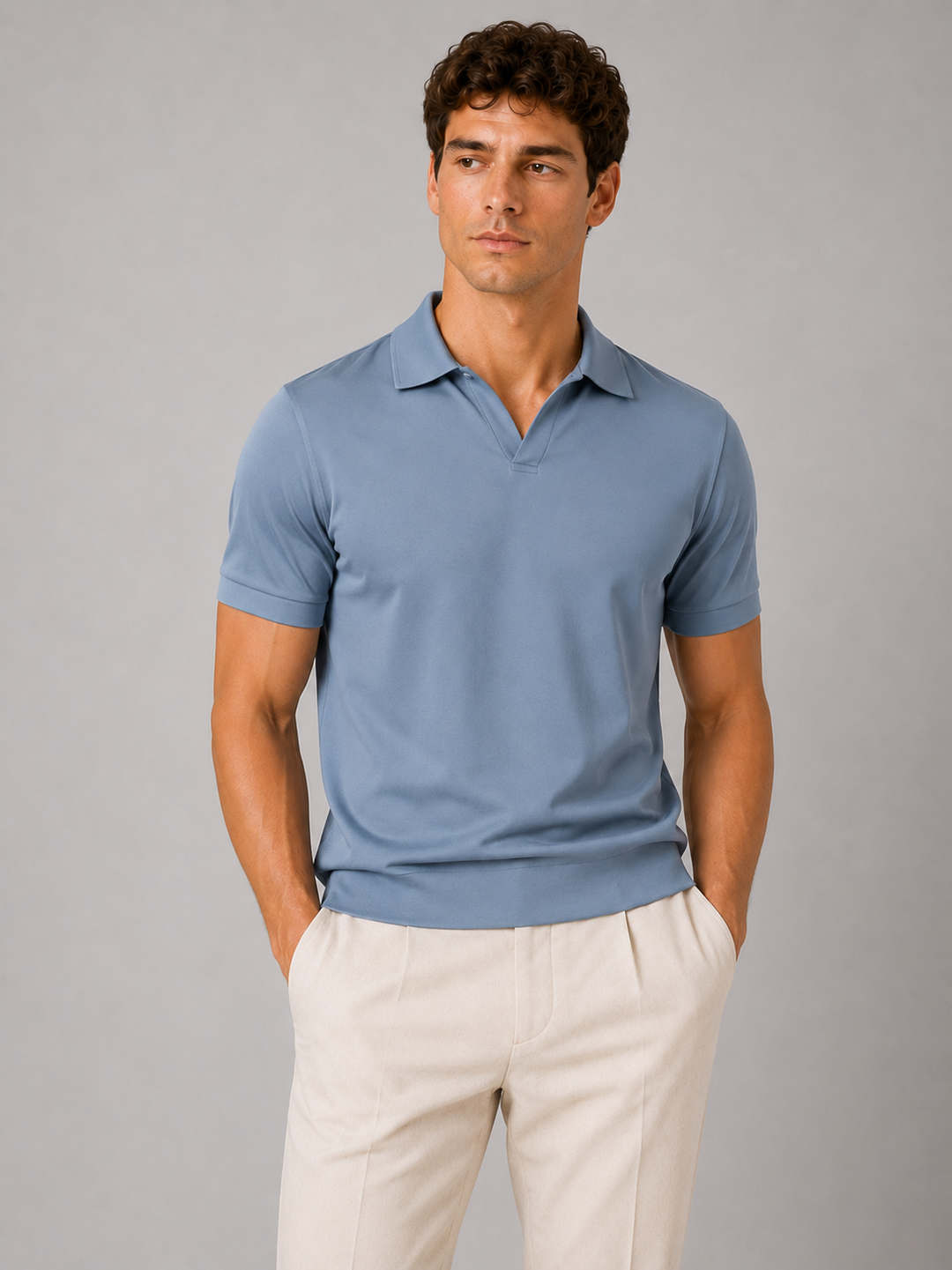 Men's Silky Touch Polo Shirt - Breathable Soft Solid Summer Top 16