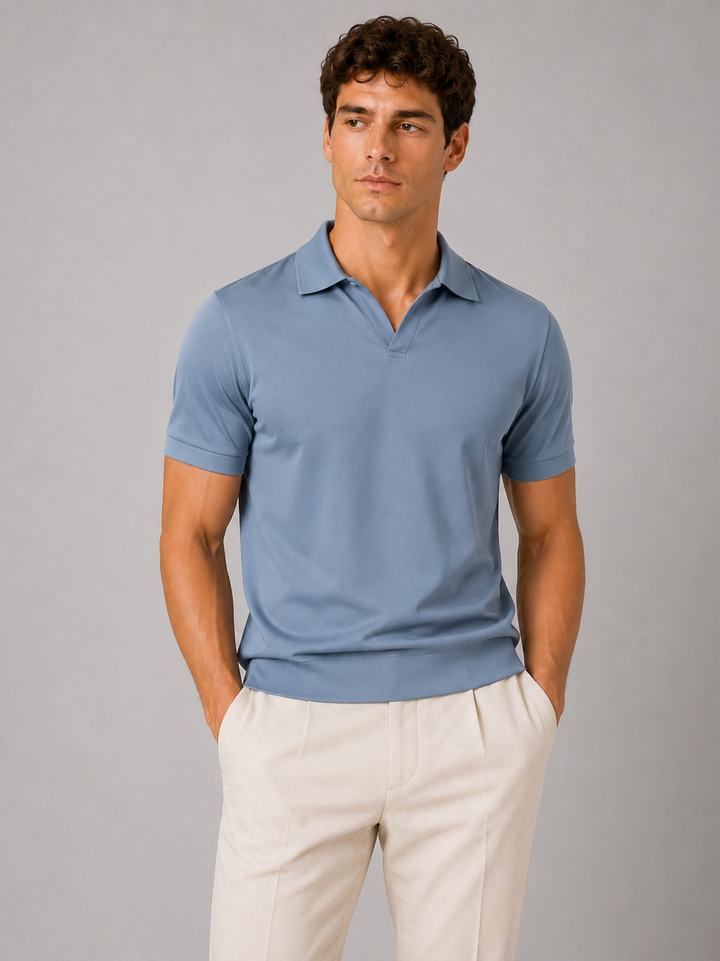 Men's Silky Touch Polo Shirt - Breathable Soft Solid Summer Top 16