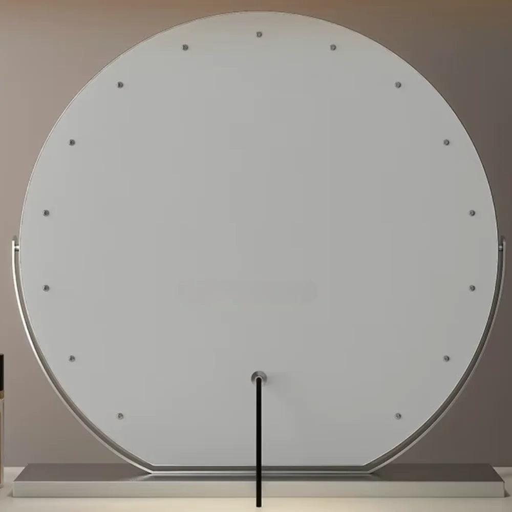 Lighted Makeup Mirror with 15x Magnifier and Touch Control, Metal and Glass 8