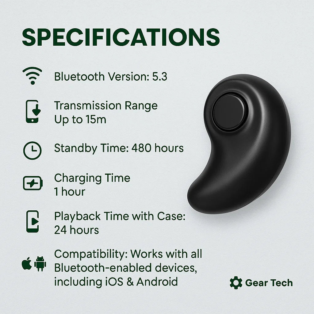 Ergonomic Sleep Earbuds for Side Sleepers, Bluetooth 5.3 Wireless 5