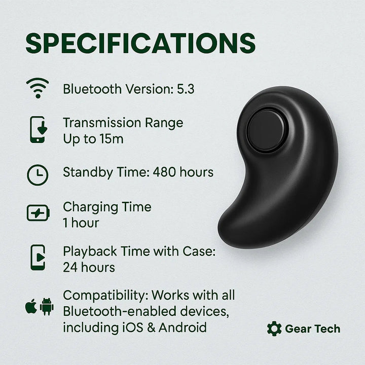 Ergonomic Sleep Earbuds for Side Sleepers, Bluetooth 5.3 Wireless 5